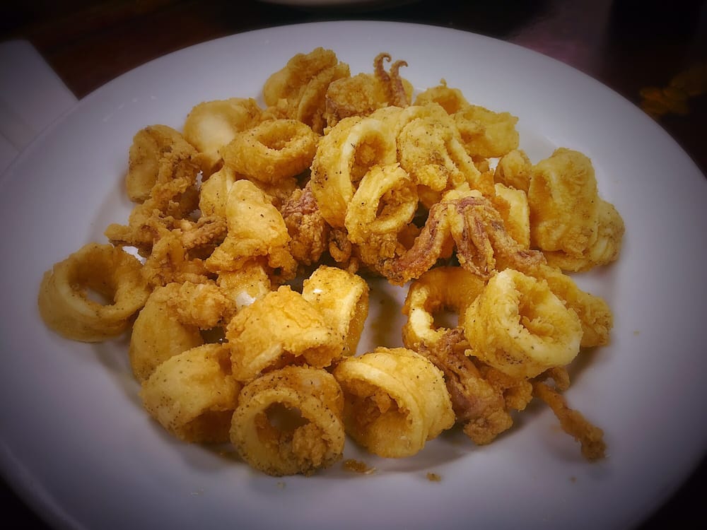 Crispy fried calamari